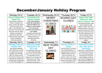 Kids Inn – January Holiday Program