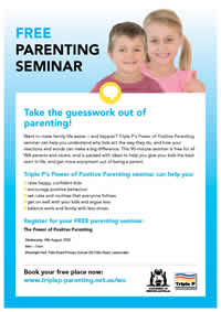 Triple P, Positive Parenting Discussion Groups The Power Of Positive Parenting
