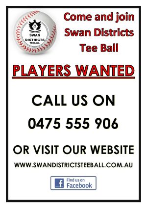 Come and Join Swan Districts Tee Ball